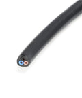 Close-up of wiring cable for Ride Ready 22mm Stainless Steel Motorcycle Spot Light Switch With Blue Indicator Light.