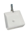 USZWBY Vessel Sinks Bathroom Vessel Sink Modern Simple Balcony Ceramic Single Basin Apartment Hotel Art Countertop Washbasin Bathroom Bowl Sink with faucet from above.