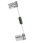 Axial 15K ohm bleed resistor for start capacitors; green cylindrical body with metal end caps.