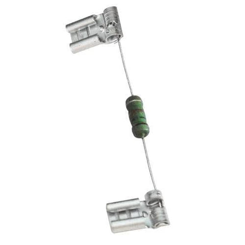 Axial 15K ohm bleed resistor for start capacitors; green cylindrical body with metal end caps.