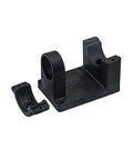Black ABS Positioning Bracket for Double Head Metal Cutter Holder, secure mount for drill tool, stable clamp, ideal for sheet metal cutting.
