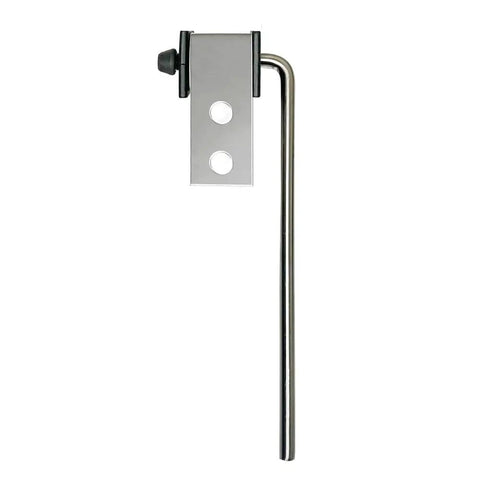 4 Pack Universal Stainless Steel Exhaust Hanger Rods Weld On Heavy Duty Brackets For Exhaust Systems, 3/8 Inch Rod, 10 Inch Long, Easy Bolt On Or Weld On Install With Isolation Rubber Bushing To Cut Noise, single rod with bracket and rubber bushing viewed vertically