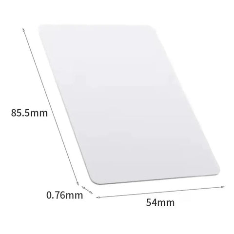 Cr80 Pvc Blank Id Cards No Chip Bulk Lot 85.5mm x 54mm smooth matte finish for Zebra Fargo printers.