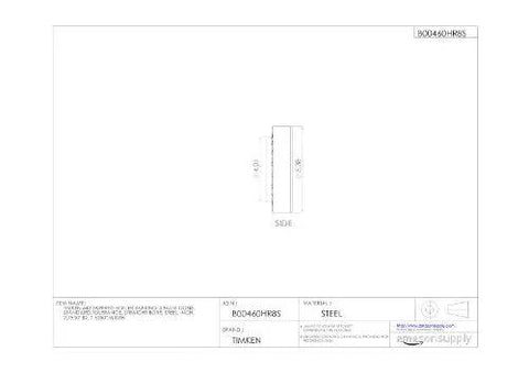 Technical drawing of Workhorse Tapered Roller Bearing Cone 643 Inner Ring for single bearing setup, side view with specifications.