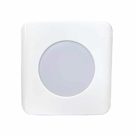 Front view of Wireless Door Chime With Bright Flashing Strobe Light For Hearing Impaired, 92dB Loud Receiver, compact square design.