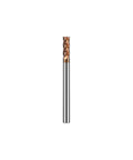 Four Flute Carbide Square End Mill Pro Grade 4mm Diameter 0.157in Shank CNC Router Bit Micro Grain Cutter For Alloy Steel And Hardened Steel HRC55 TiN Coated