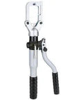 Solid Heavy Duty Hydraulic Multi Function Tool One Head For Crimping Cutting Punching Copper Aluminum Cable Wire Set Job Site Pro Grade. Side view of hydraulic tool with ergonomic grips.