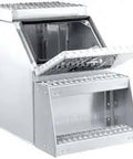 28 Inch Aluminum Step Toolbox Heavy Duty Rolling Mechanics Chest Rugged Tradesman Storage Organizer with open lid and storage compartments.