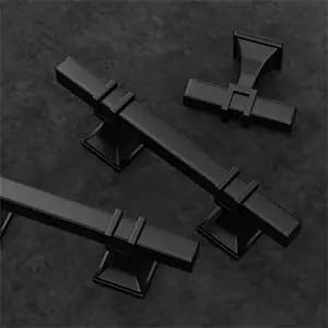 Heavy Duty Matte Black Cabinet Knobs Bring A Slick Two Tone Vibe With Rock Solid Square Drawer Pulls For Kitchen Cupboards And Dressers 15 Pack