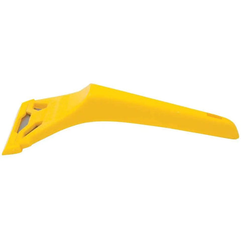Beast Mode Heavy Duty Window Scraper With Durable Blade, Yellow Handheld Glass Tool for removing paint, stickers, and residue