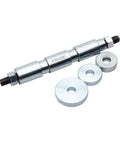 Swing Arm Bearing Tool with threaded press system and three machined bearing drivers for precise installation and extraction, hardened steel.
