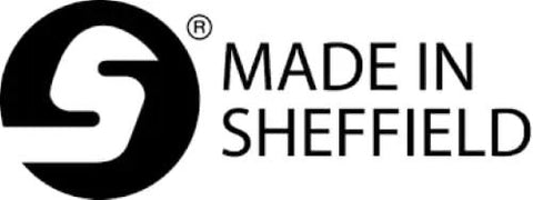 Logo featuring the text 'Made in Sheffield' with a stylized emblem representing quality craftsmanship.