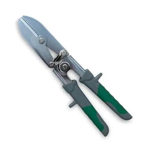Five Blade Sheet Metal Crimping Tool with soft grip handles and safety lock, durable steel build for DIYers and pros.