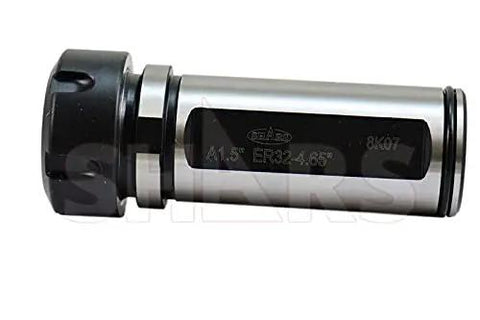 ER32 Coolant Through Straight Shank Extension Tool Holder With O Ring Seal And Slotted Nut, 50mm Collet Nut, M40x1.5 Threads
