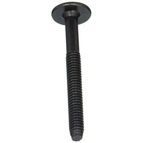 Hard To Find Black Flat Hex Head Fastener Set For Furniture, Cabinetry, And DIY Projects, Joint Connector Bolts 1/4-20 x 1.97 In Machine Threaded, Flush Mount Design, Strong Grip, Pack Of 10, Great For Home Improvement And Architecture Builds single bolt front view