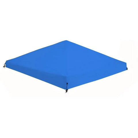 10x10 Slant Leg Pop Up Canopy Replacement Roof Top For Outdoor Use Built To Last 100 Percent Polyester Weather Resistant Shade With Fifty Plus UV Protection Waterproof Cover Blue For Backyard Beach Flea Market