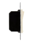LED Slide Dimmer Rocker Switch For No Fuss Easy Install 3 Way Or Single Pole Ivory Finish 600W Incandescent Max 150W Dimmable LED CFL Smooth Dimmer Control For Home Lighting, side view