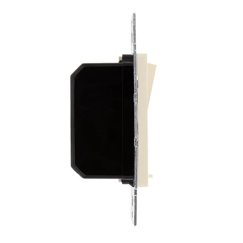 LED Slide Dimmer Rocker Switch For No Fuss Easy Install 3 Way Or Single Pole Ivory Finish 600W Incandescent Max 150W Dimmable LED CFL Smooth Dimmer Control For Home Lighting, side view