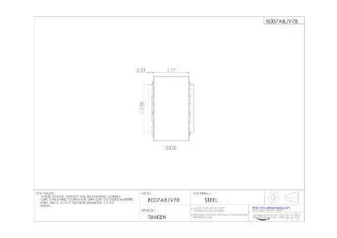 Technical drawing of 27820D Double Cup Tapered Roller Bearing Inch Size Standard Tolerance Straight Outside Diameter 3.1510 In Width 1.7700 In Steel Construction Built To Handle Heavy Radial And Axial Loads Outer Ring Assembly