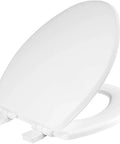 Ashland Modern Wood Toilet Seat With Decorative Edge Slow Close Quiet Close Secure Hinges That Wont Wiggle Elongated White Seat Made In USA