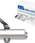 Aluminum Finish Adjustable Spring Power Door Closer Size 2 To 5 For Surface Mount Installation ADA Barrier Free Doors