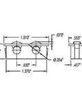 Set Of 6 Heavy Duty Window Sash Rollers For Horizontal Sliding Windows Built Tough With Glass Filled Nylon Housing Delrin Tandem Wheels And Solid Brass Axles Sweet Glide detailed dimensions diagram.