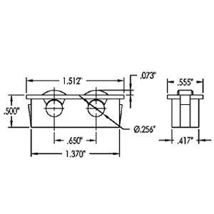 Set Of 6 Heavy Duty Window Sash Rollers For Horizontal Sliding Windows Built Tough With Glass Filled Nylon Housing Delrin Tandem Wheels And Solid Brass Axles Sweet Glide detailed dimensions diagram.