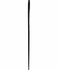 Side view of the 60 Inch Wedge Point Crowbar for Prying and Demolition, Heavy Duty Carbon Steel Straight Bar, Breaks Concrete and Clay, 18 Pound Pry Tool for Tough Jobs.