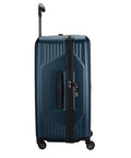 Ultimax II 26 inch polycarbonate spinner luggage in matte navy with TSA lock, showcasing durable hardshell design and 360-degree wheels.
