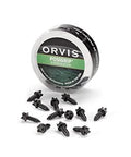 Orvis Posigrip screw-in studs for wading boots; tungsten carbide traction, black, 24 studs per pack, shown with tin.