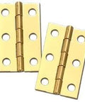 Solid Brass Miniature Medium Hinge 2 Inch Long By 1 And 3 Sixteen Inch Open With Screws Perfect For Small Boxes Jewelry Cases Craft Projects 1 Pair Great For Diy Projects And Quick Home Repairs