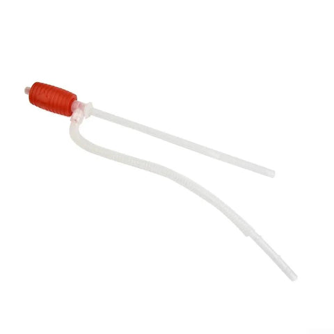 Beast Manual Siphon Pump For Oil And Water Transfer Hand Operated Fuel Extractor Tool For Cars Boats Pools Tanks Deck Heating Red And White Versatile Spill Cleanup And Refuel Helper For Home Garage Marine Use red and white plastic hand pump with clear hose