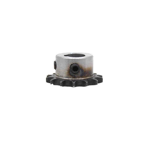 Side view of Thirty Five Chain Drive Sprocket Wheel With Fourteen Teeth For Three Eighths Inch Pitch And Thirty Five H Roller Chain In A3 Steel Bore Options