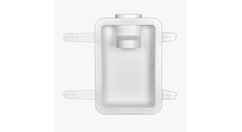 Top view of Recessed Dryer Vent Box For Tight Wall Install That Lets Your Dryer Sit Close To The Wall Protects The Duct