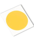 Amber Kapton Tape For Boss-Level High Temp Solder Masking And Curing, 0.75 Inch Circle Disc on white backing