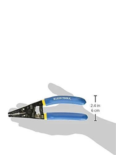 Klein Tools 11055EP wire cutter and stripper with blue handles for stranded and solid copper wire