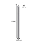 Diamond Engraving Bit 175mm shown with dimensions 50mm height and 3.175mm width, 60° angle for precision woodworking.