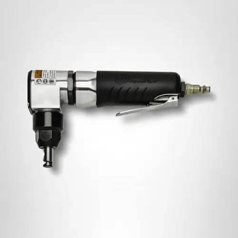 Air Nibbler With Angled Head 4200 SPM front exhaust cuts up to 18 gauge steel aluminum or plastic ergonomic grip side view