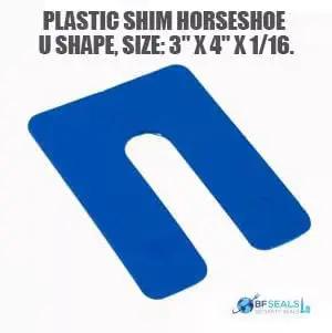 Heavy Duty Plastic U Shim Set For Windows And Doors, 3 By 4 Inch Size, Adjustable Thickness From One Sixteenth To One Quarter Inch