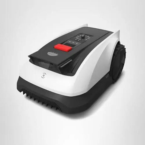Goat O1000 RTK Robotic Lawn Mower, white and black, 3D obstacle avoidance, wire-free design, auto-mapped lawn mowing device