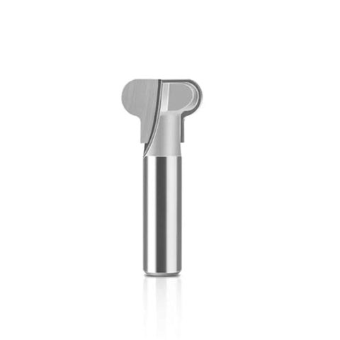 Heavy Duty 1/2 Inch Pull Router Bit For Woodworking With 12Mm Shank shown from the side, designed for precision cuts in wood.