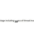 Pro Grade Stainless Steel Helical Thread Repair Insert Kit with 30 pcs for damaged threads visible in packaging details