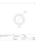 Technical drawing of Single Tapered Roller Bearing Cone 48190 Inner Ring for radial and axial load support, steel material.