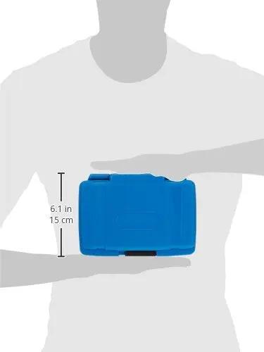 Three Eighths Drive Universal Socket Set 18 Piece in blue carrying case held against a person for size reference.