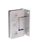 Zero Hassle Heavy Duty Self Closing Shower Door Hinge For Toughened Glass Bathroom Hardware in black steel, wall mount design for smooth auto closing.