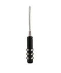 Small Stainless Steel Combination Cable Lock For Overland Truck Racks Custom Combo Code with black rubber handle and cable.