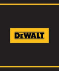 Black and yellow DeWalt logo centered on a black background with yellow border lines