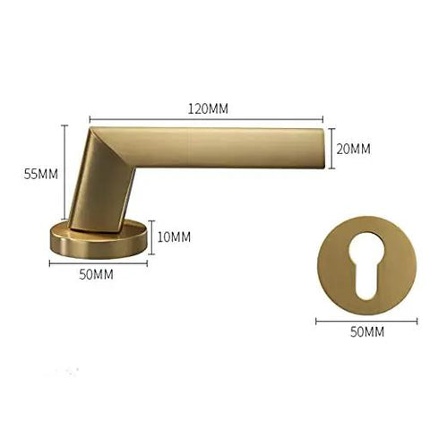 Heavy Duty Zinc Alloy Interior Door Handle Featuring A Slick Gold Plated Finish Built Tough For Bedroom Or Bathroom Doors Up To Fifty Millimeters Thick Definitely A Dang Solid Upgrade To Look Sharp with keyhole.