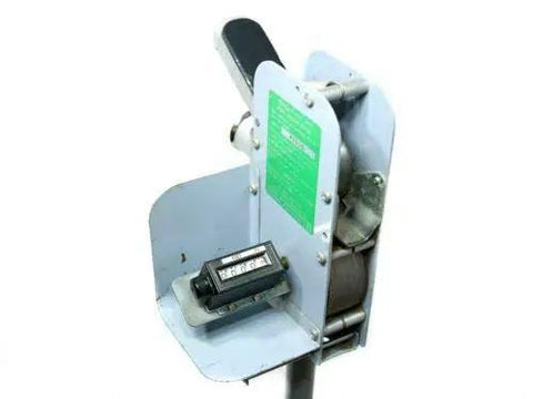 Heavy Duty Wire And Cordage Measurer Marking Out Feet And Inches Accurately Features Fast Swap Tubes And Heat Treated Steel Shafts close-up.