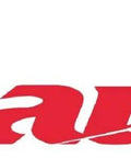 Red Lau logo with stylized font and curved line